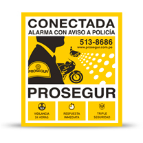 Prosegur alarmas placa disuasoria